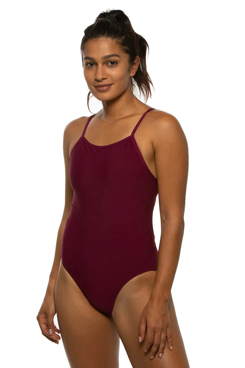 Devon One Piece Swimsuit - Cabernet - Image 3